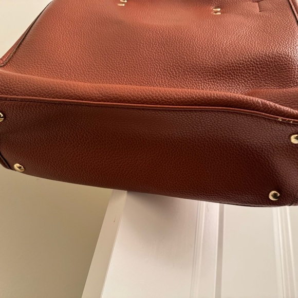 Steve Madden Chestnut Satchel with Gold Details - Picture 7 of 10